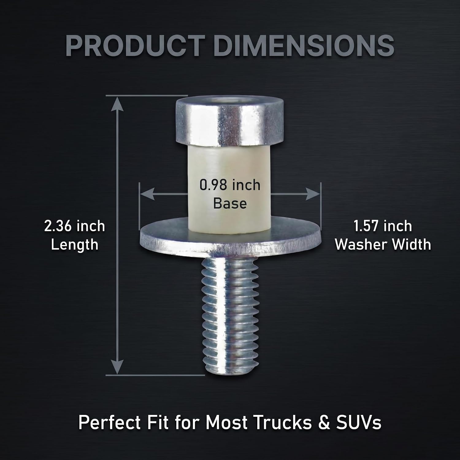 2 PCS Car Door Lock Striker Bolts, Stainless Steel Front Door Edge Fastening Pin, Manual Knob-type Installation Replacement, Universal for Most Cars, Trucks, SUVs (Silver)