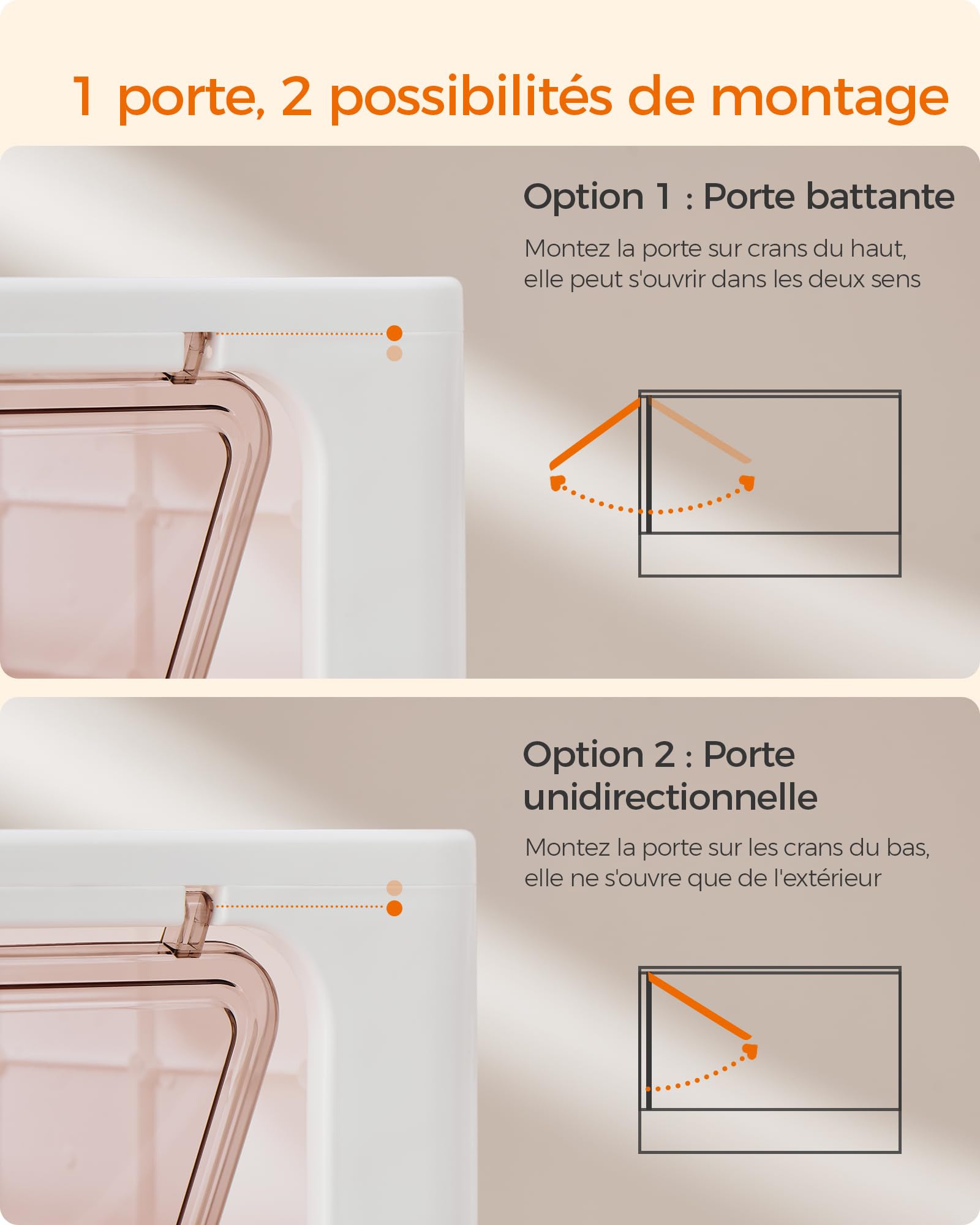 Feandrea Bac à Litière Fermé pour Chat, pour Grand Chat, Capacité 15 kg | Maison de Toilette, Plateau Amovible, Pelle, Brosse, Anti-Traces, Anti-fuites, Collection BOXAL PPT001P01