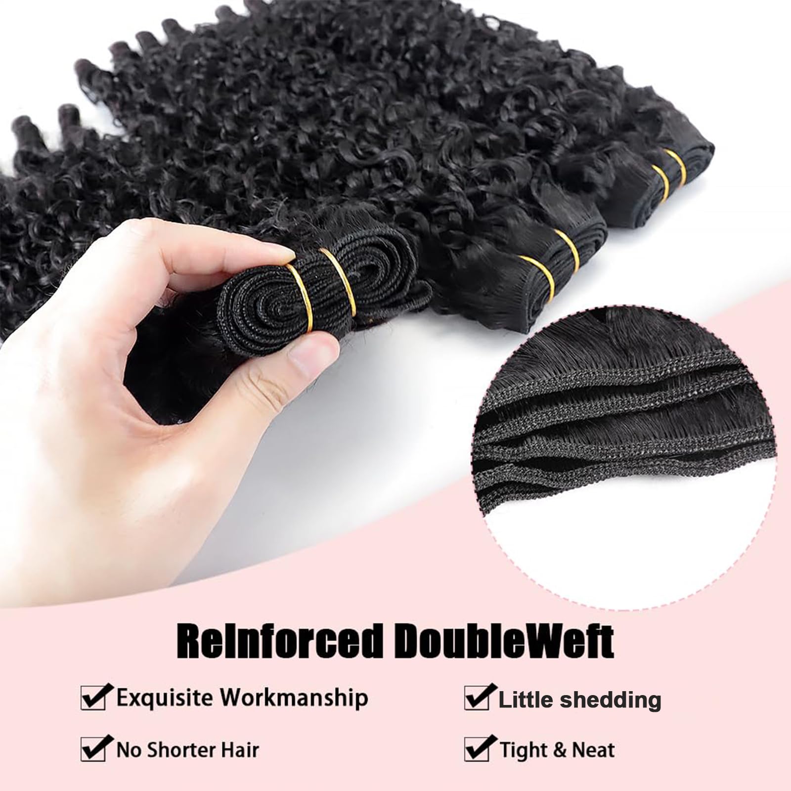 Amazon.com : Daikemei Burmese Curly Bundles Human Hair 16 18 