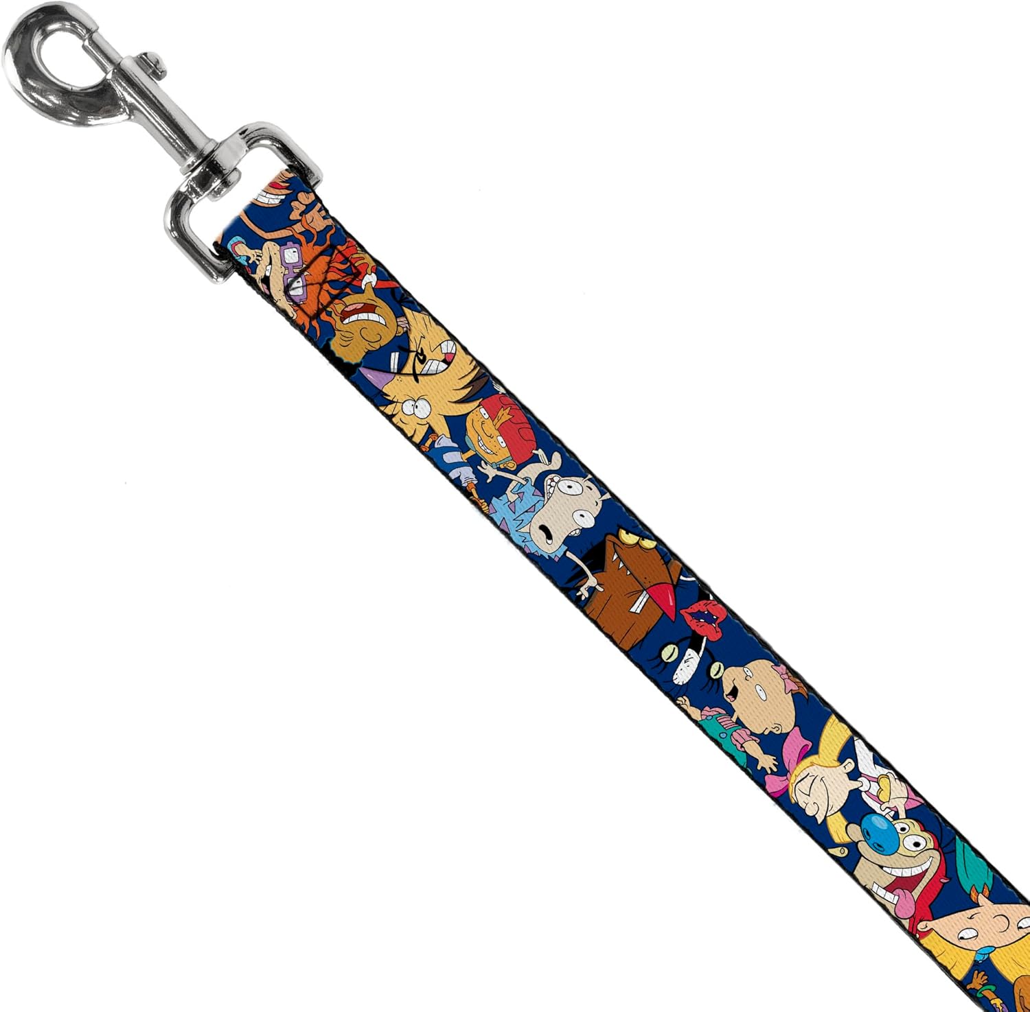Dog Leash Nick 90s Rewind 16 Character Poses Navy Blue 6 Feet Long 1.5 Inch Wide