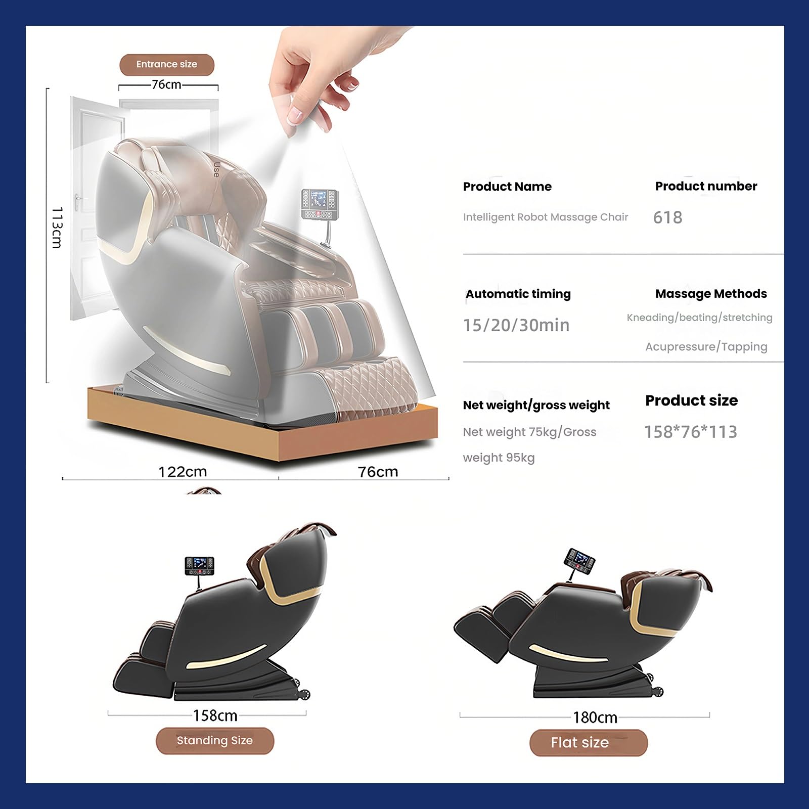 Poltrona Massaggiante Per Tutto Il Corpo 2025 Con SL-Track Yoga Stretching, Adatta Per Soggiorni O Uffici Domestici