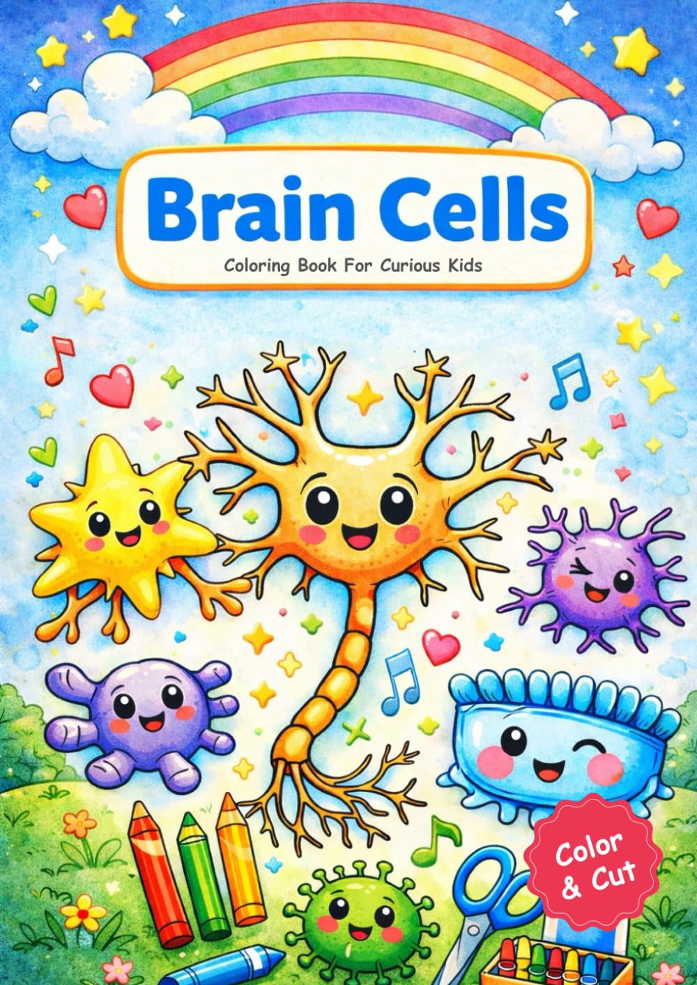 Brain Cells: A Coloring Book for Kids
