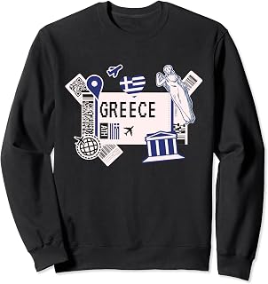 Greece vacation flight ticket family vacation Greece Sweatshirt