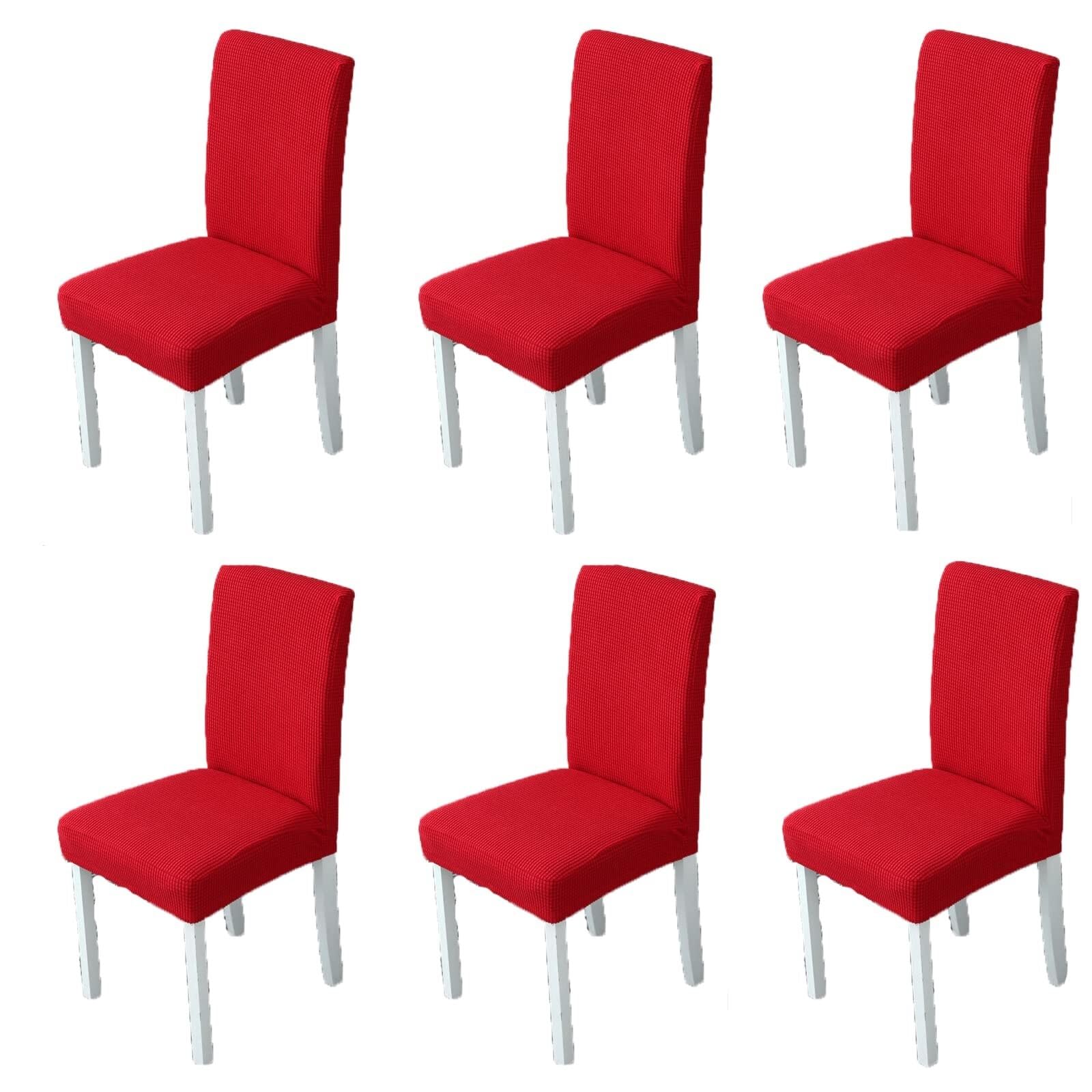 NMVAWIPT Stretch Dining Chair Slipcovers Covers Removable Kitchen Protector For Room Hotel Wedding Banquet Corn(13#,6pcs)