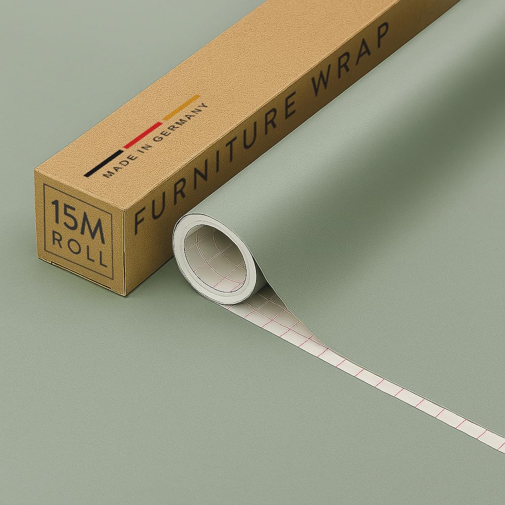 Vinyl Warehouse.co.uk Sage Green Vinyl Warehouse 15M X 67.5Cm D-C-Fix Matt Sticky Back Vinyl Furniture & Kitchen Wrap 200-8342