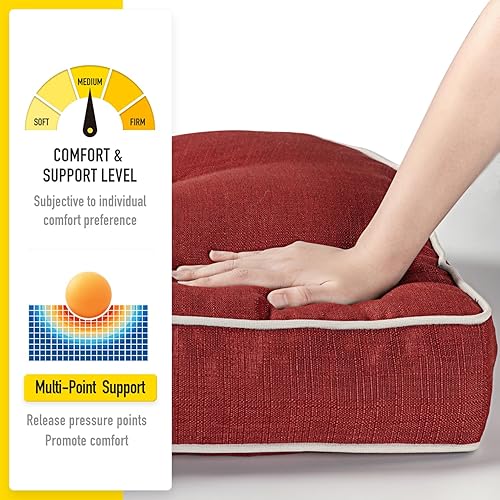 Miniatura 6 de SUNROX Cojín de banco de espuma viscoelástica de gel con tubos, resistente al agua, ultra duradero, grueso, reversible, para interiores y