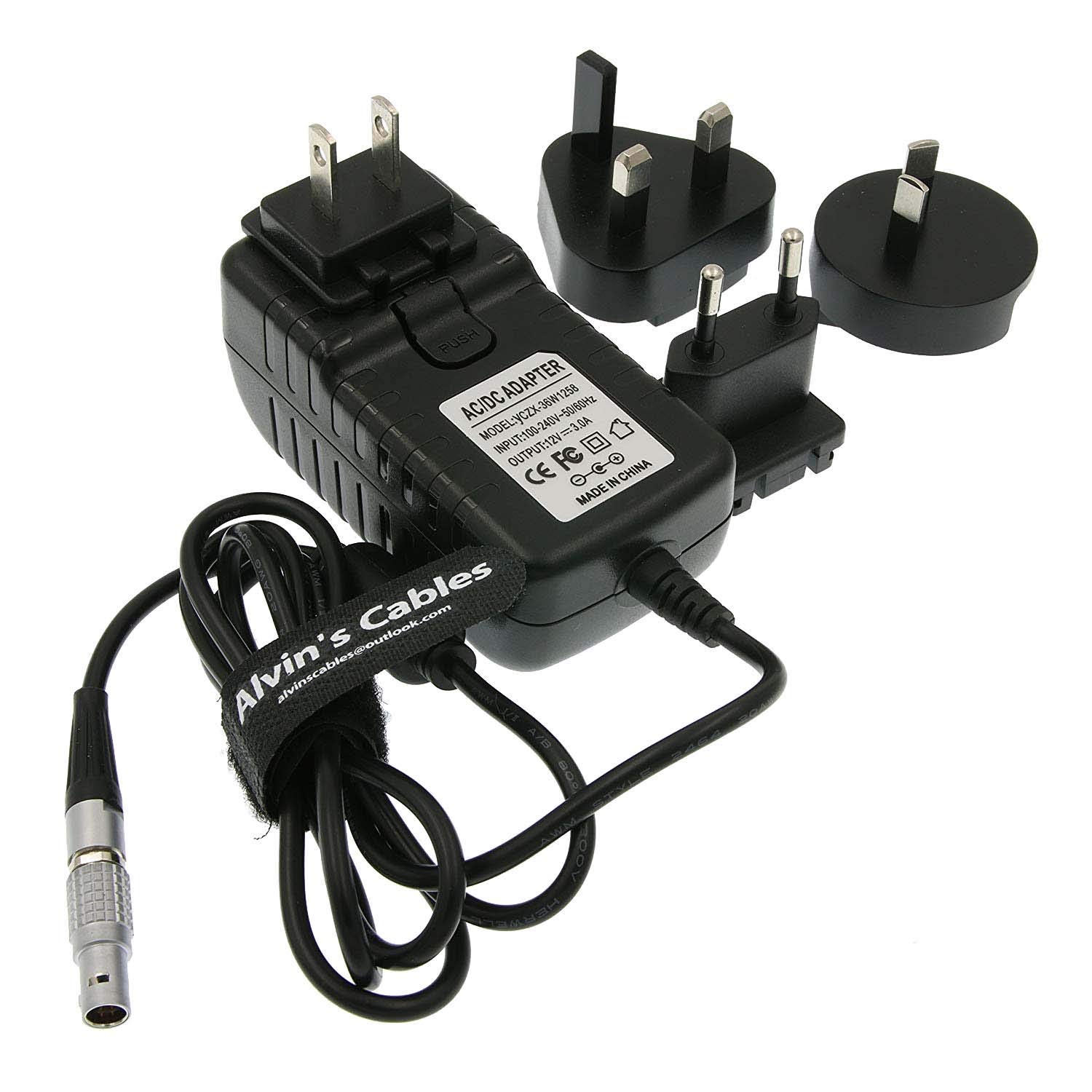 Alvin's Cables 2 Pin męski na uniwersalny AC z wtyczką UK EU AU US konwerter adaptera kabel zasilający do kamery Z E2 flagowa kostka Teradek Hollyland Cosmo 600