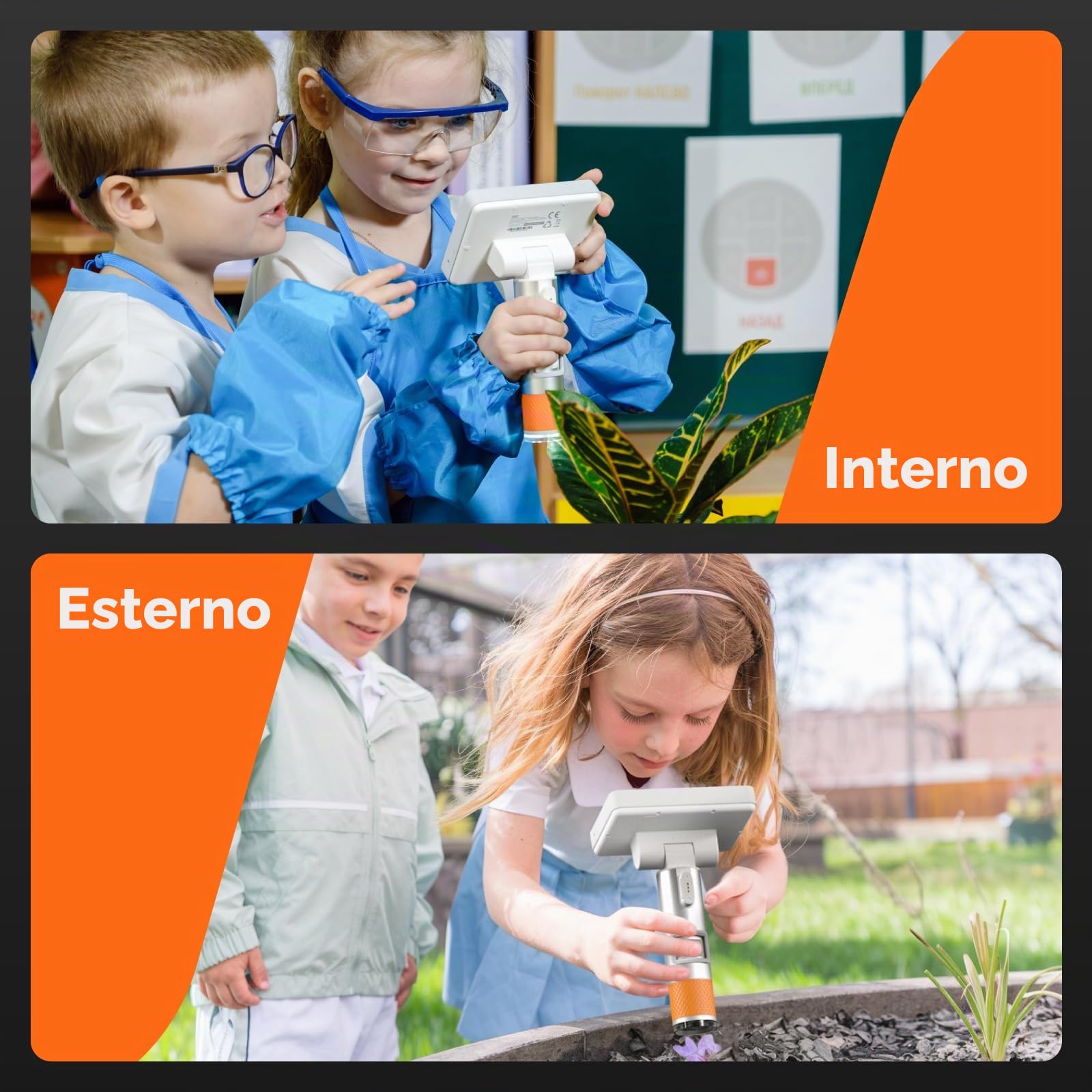 MX2-A Microscopio portatile per bambini, microscopio digitale portatile 100-1600X con schermo LCD da 4,3" 1080p, MatataStudio Wireless USB, microscopi educativi per bambini e adulti