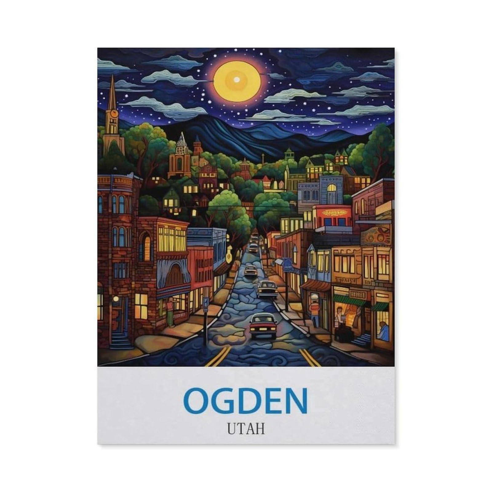 BEAYODKP Diamond Painting，Ogden Utah（50 x 60 cm）