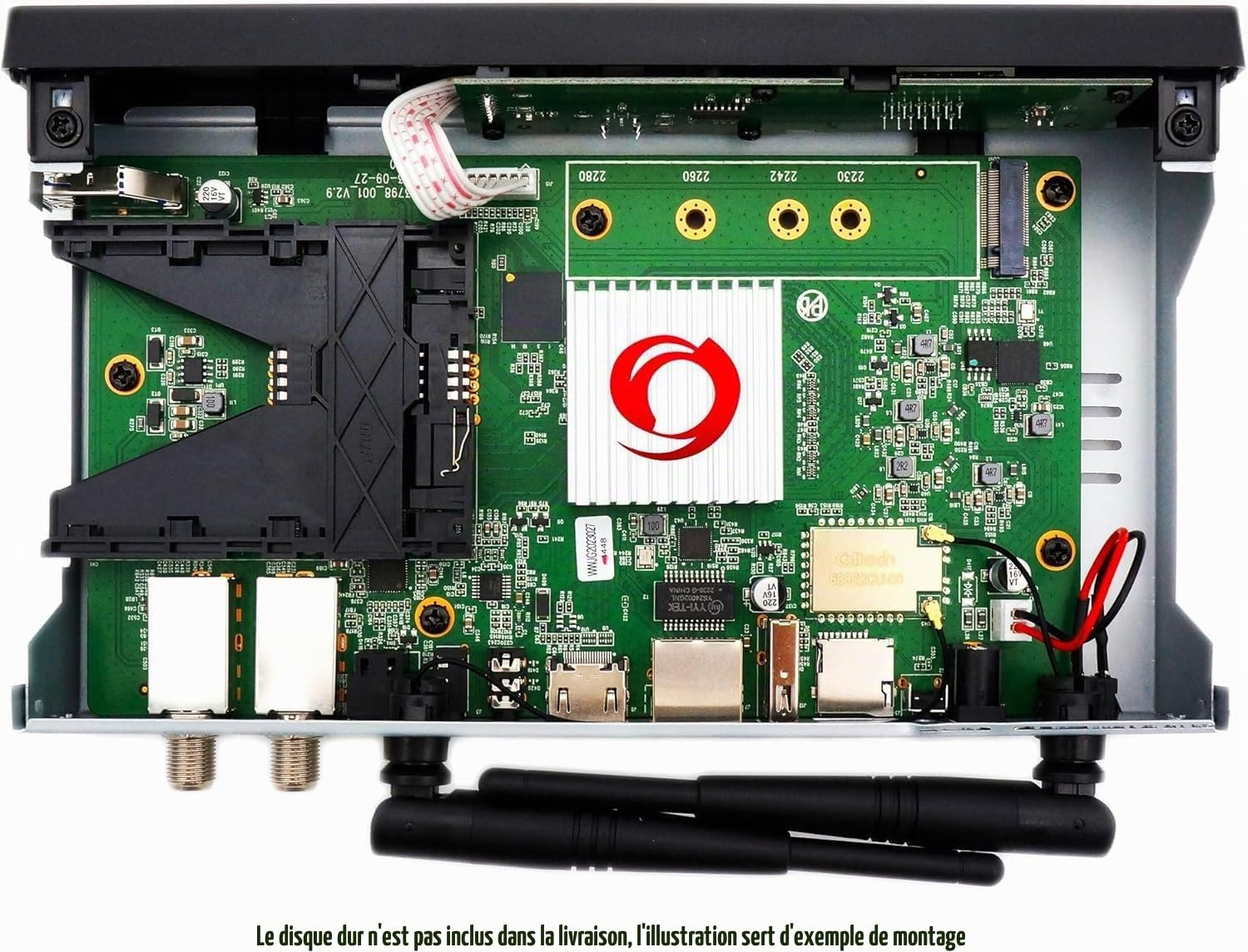 OCTAGON SF8008 V3 Récepteur UHD 4K Supreme Twin Sat 2x DVB-S2X Tuner E2 Linux et Define OS Enregistrement M.2 Gigabit LAN Cartes Sat to IP