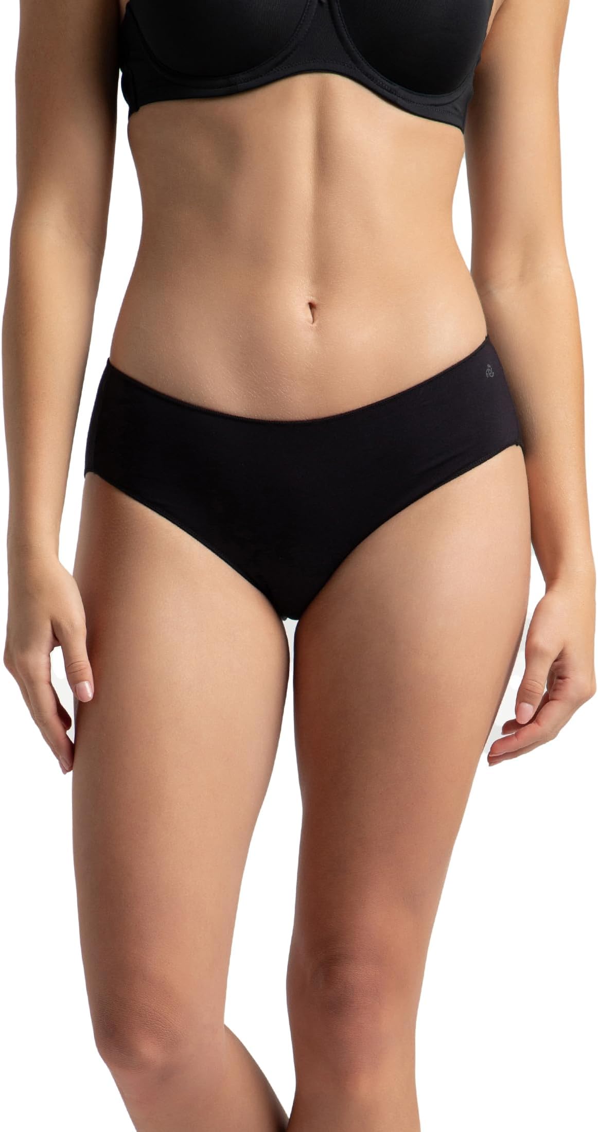 Jockey Women's Cotton Hipsters (Pack of 1) (1802_Black_M_Black_M)