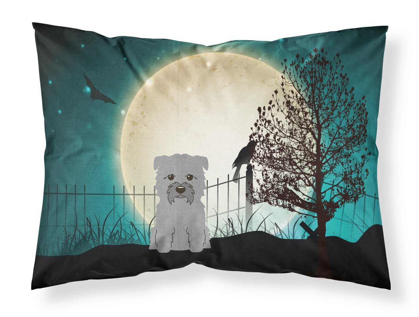 Taie d oreiller Halloween Scary Glen de Imal tissu gris pour decoration canape salon