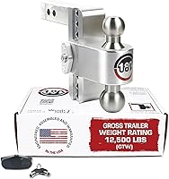 Vista 18 de Weigh Safe Soporte de bola de enganche de remolque ajustable, enganche de caída ajustable de 8 pulgadas para receptor de 2 pulgadas con 4 piezas