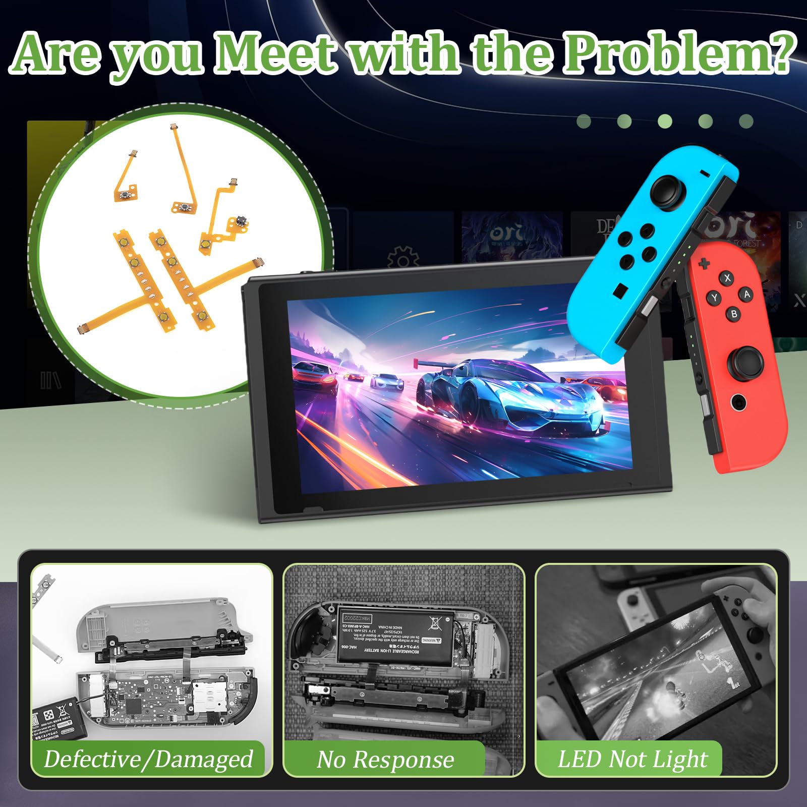 Amazon.com: SL SR Left Right Button Flex Cable for Nintendo Switch