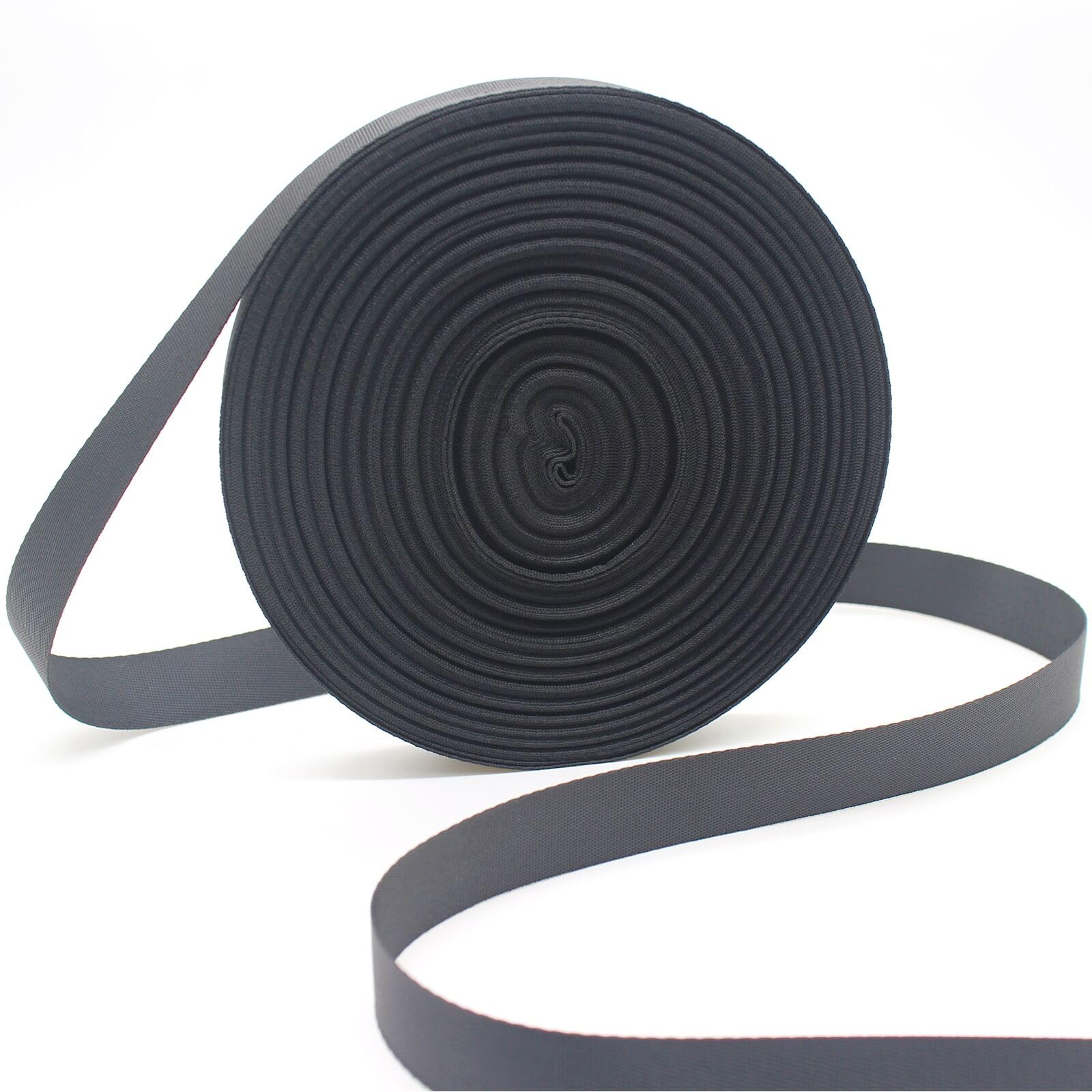 Black 1 Inch Heavy Duty Nylon Webbing Straps 50Yds