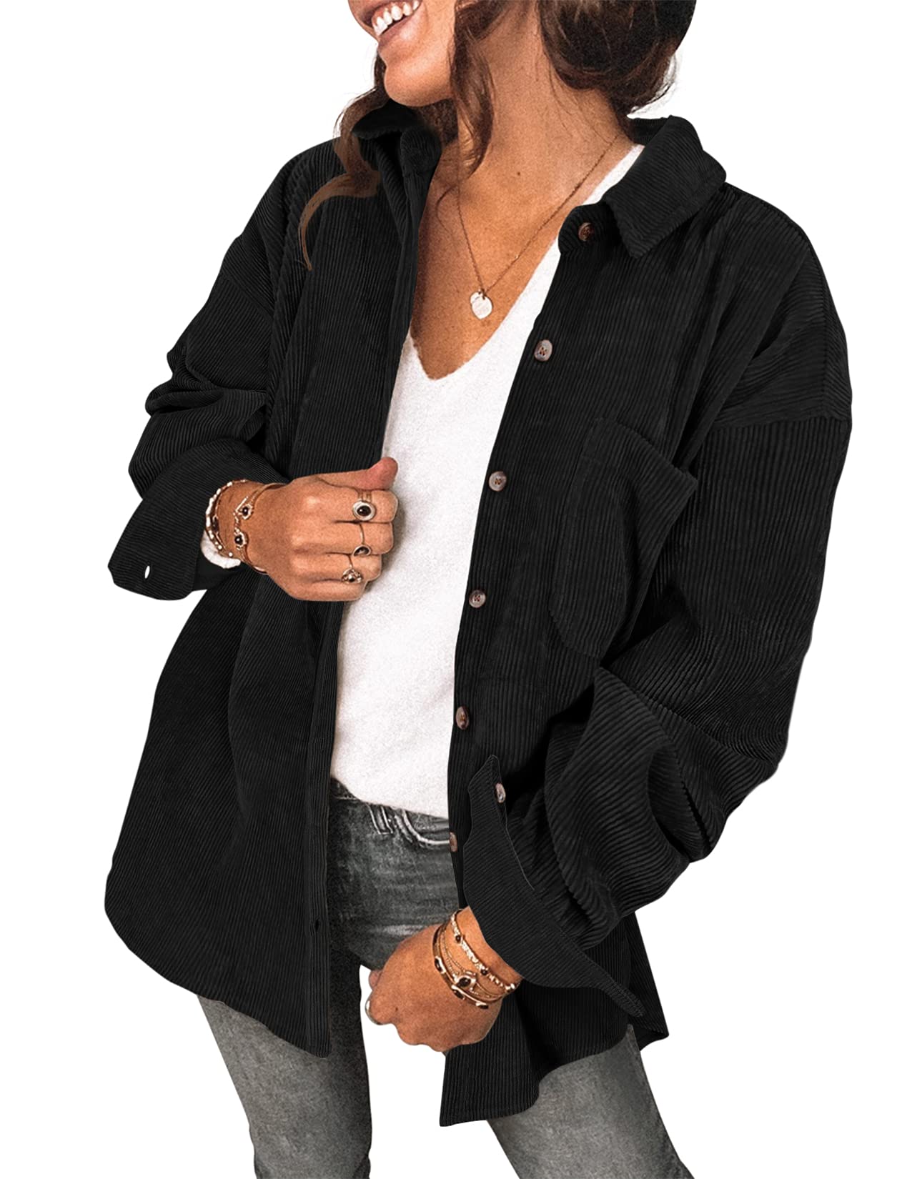 Saslax Women's Soft Button Down Shirt
