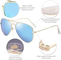 Vista 41 de SOJOS Classic Aviator Polarized Sunglasses for Men Women Vintage Retro Style Negro