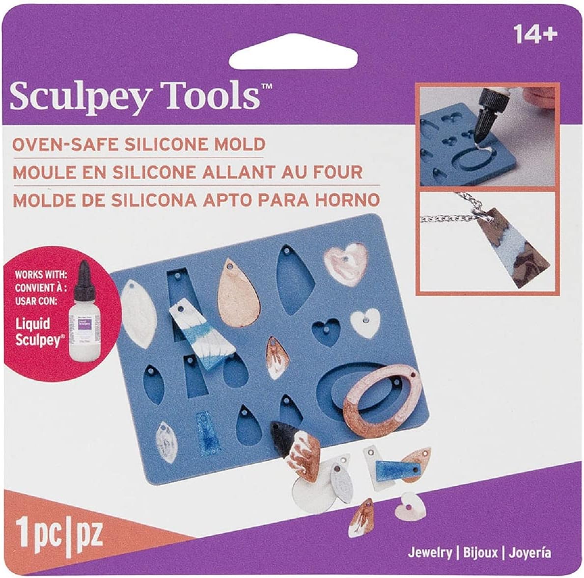 Polyform Liquid Sculpey Silicone Bakeable Mold W/Squeegee-Jewerly,OSFA,APM-54