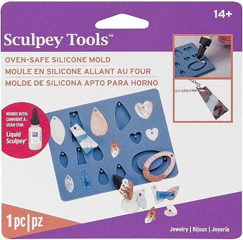 Sculpey Herramientas Flexible Horno Seguro Silicona Joyería Molde es la Gran Herramienta de Joyería para Pendientes, Collares y Pulseras. Úselo con