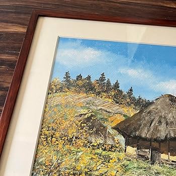 向井潤吉 秋風の中の水車 複製画 世田谷美術館 共同印刷 額装 限定 風景画　F Amazon｜向井潤吉 秋風の中の水車 複製画 世田谷美術館 共同印刷