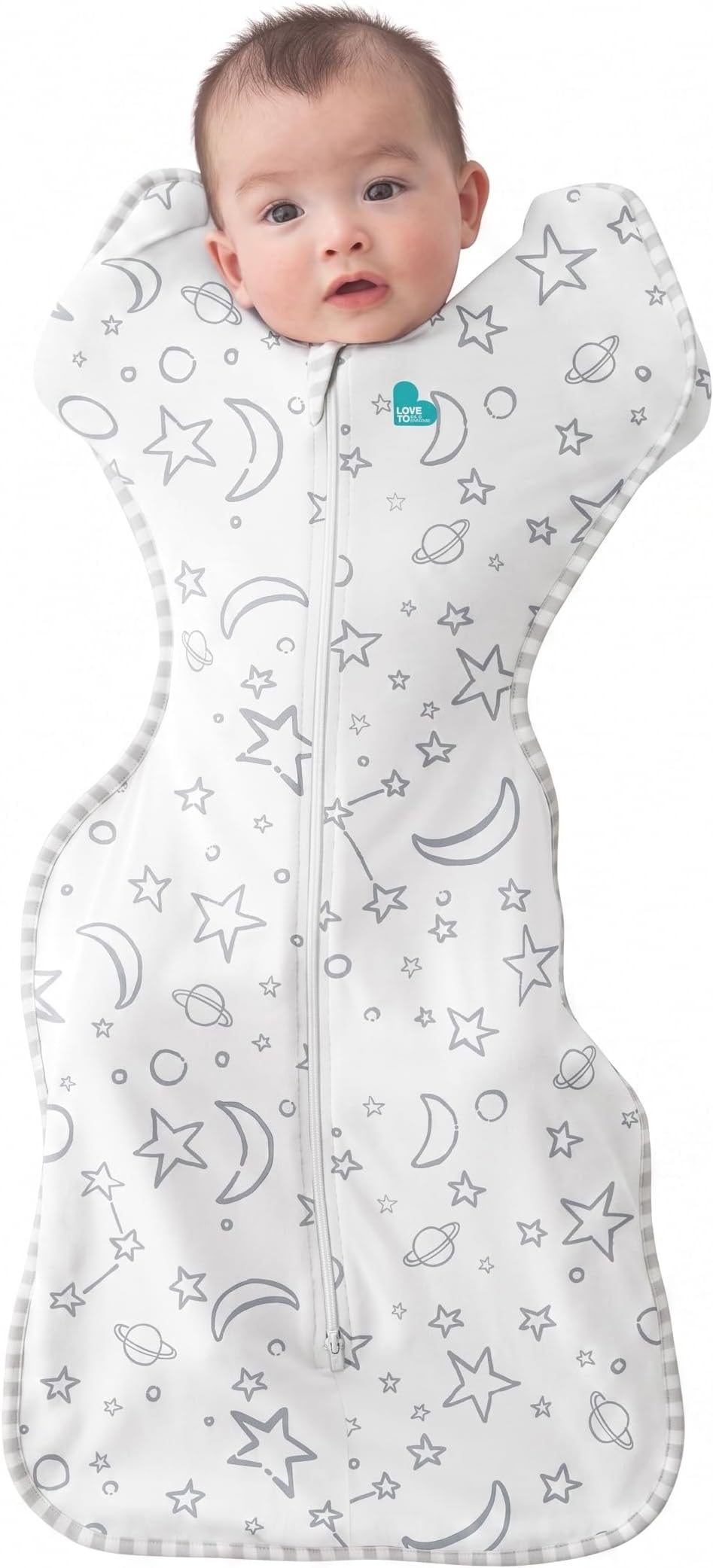 Love To Dream Swaddle UP, Baby Sleep Sack, Twin Zipper For Easy Diaper Changes, Arms UP Position, Hip-Healthy, Lightweight & Breathable, Moderates Temperatures 20–24°C, Small 1-3 Months, Cream