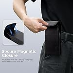 Holster for iPhone 16 Pro Max 15 Pro Max 14 Pro Max 13 Pro Max 12 Pro Max 16 Plus 15 Plus 14 Plus, Premium Leather Pouch with Belt Clip Phone Holster Belt Case, Black -L, Large