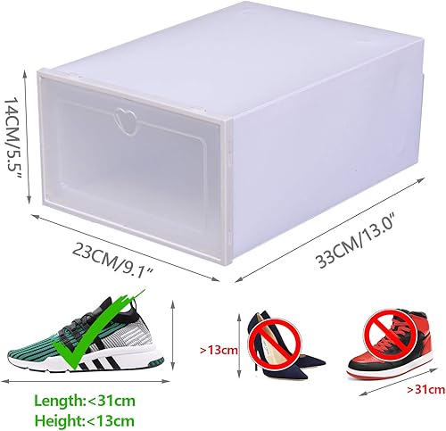 Miniatura 2 de Gdrasuya10 Organizador portátil para zapatos, 20 unidades de plástico independiente, organizador de zapatos duradero para zapatos deportivos,