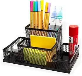 Porta Lapís Organizador Caneta Clips Lembrete Aramado Escritorio Treco Material Objeto