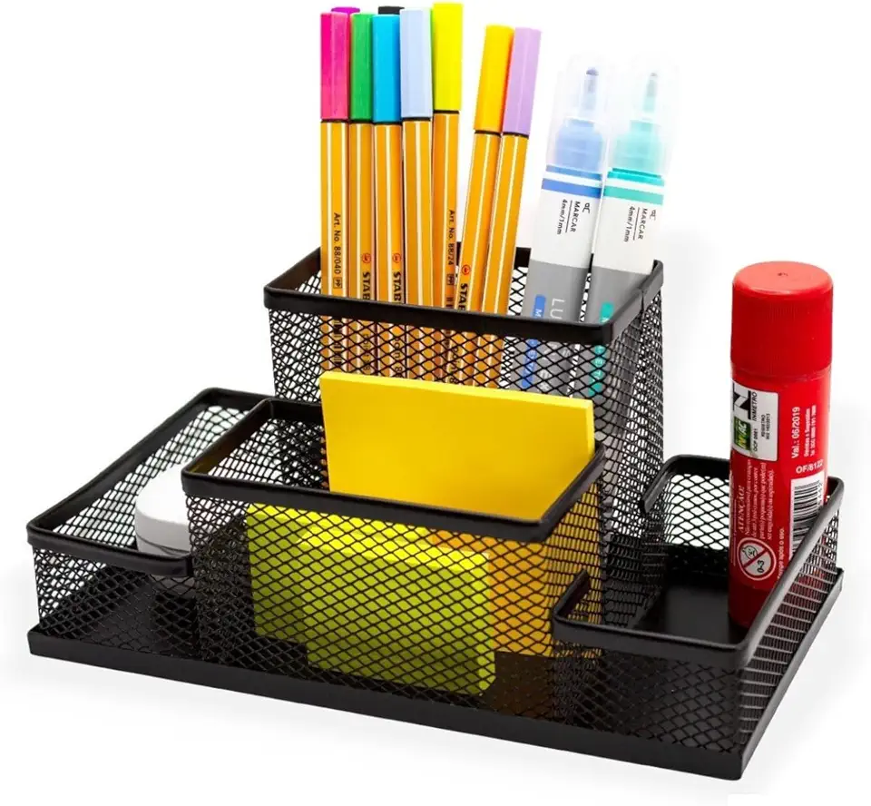Porta Lapís Organizador Caneta Clips Lembrete Aramado Escritorio Treco Material Objeto
