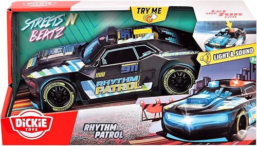 Miniatura 7 de Dickie 203763008 Light Streak Rhythm Patrol 203763008 Vehículo de fricción retro con funciones de sonido y luz para mayores de 3 años