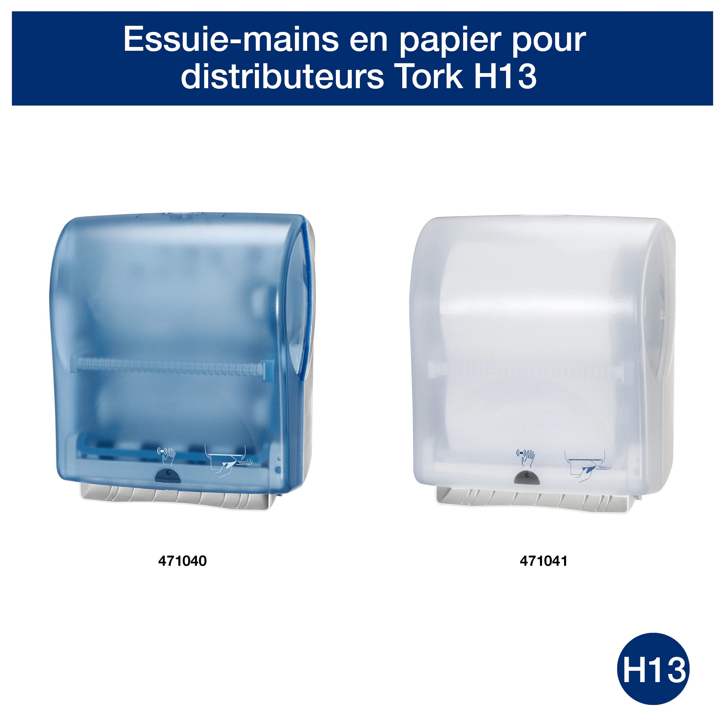 Tork Hand towel roll for electr. disp.2-ply, pack 471113 | white, 144.3mx19.3cm, 6 rolls