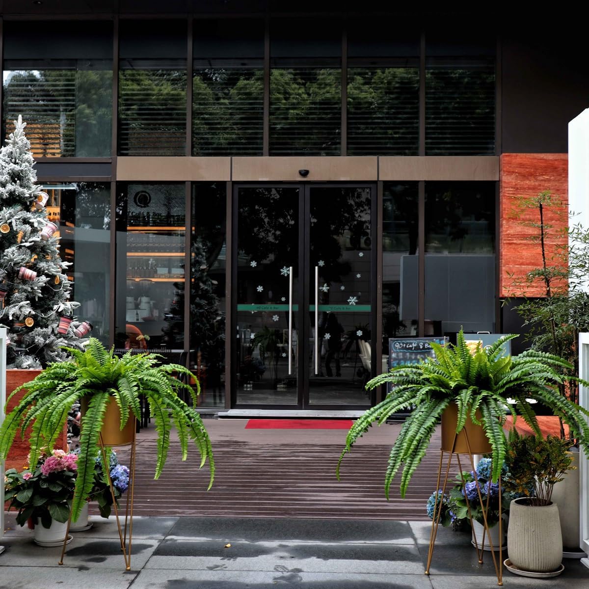 Large Artificial Boston Fern 68" Fake Ferns Silk Artificial Plants for Outdoor Planter Patio Home Office Garden Porch Faux Greenery Decor - Image 8