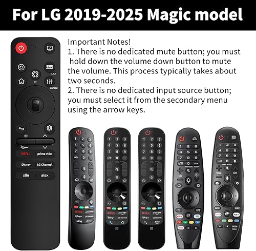 Miniatura 3 de Nuevo reemplazo MR25GA para control remoto LG TV para todos los televisores LG: OLED, QNED, UHD, LED, LCD (2019-2025), incluye AI, puntero y función