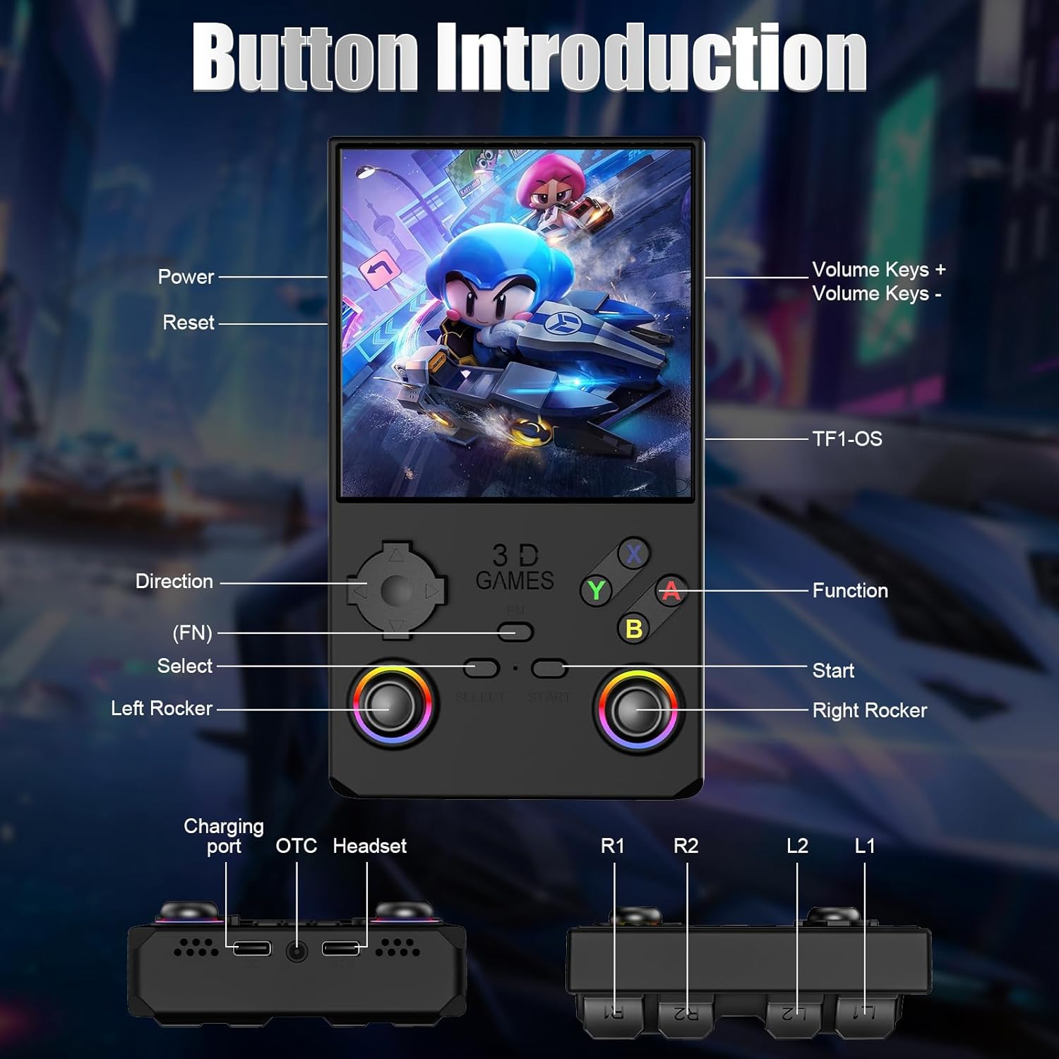 2026 V40MAX Upgraded Retro Handheld Game Console, Built in 40,000+Classic Games, 40+Simulators, Linux System, 4.0-inch 4K HD IPS Screen Video Player, 256GB, Portable Pocket Arcade Console(Black) - Image 6