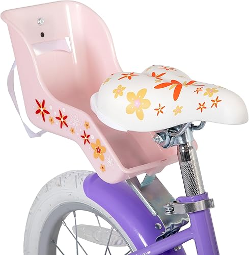 Miniatura 4 de JOYSTAR Unicorn - Bicicleta infantil de 12 pulgadas para niñas de 2 a 4 años con ruedas de entrenamiento, bicicletas de princesa con cesta, asiento