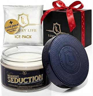 - LUXURY LIFE Bed Butter - Scented, Luxurious Body Butter With All-Natural Hyaluronic Acid For Soft, Glowing, Hydrated Skin For Men & Women - Suitable For All Skin Types (Midnight Seduction, 5 oz)