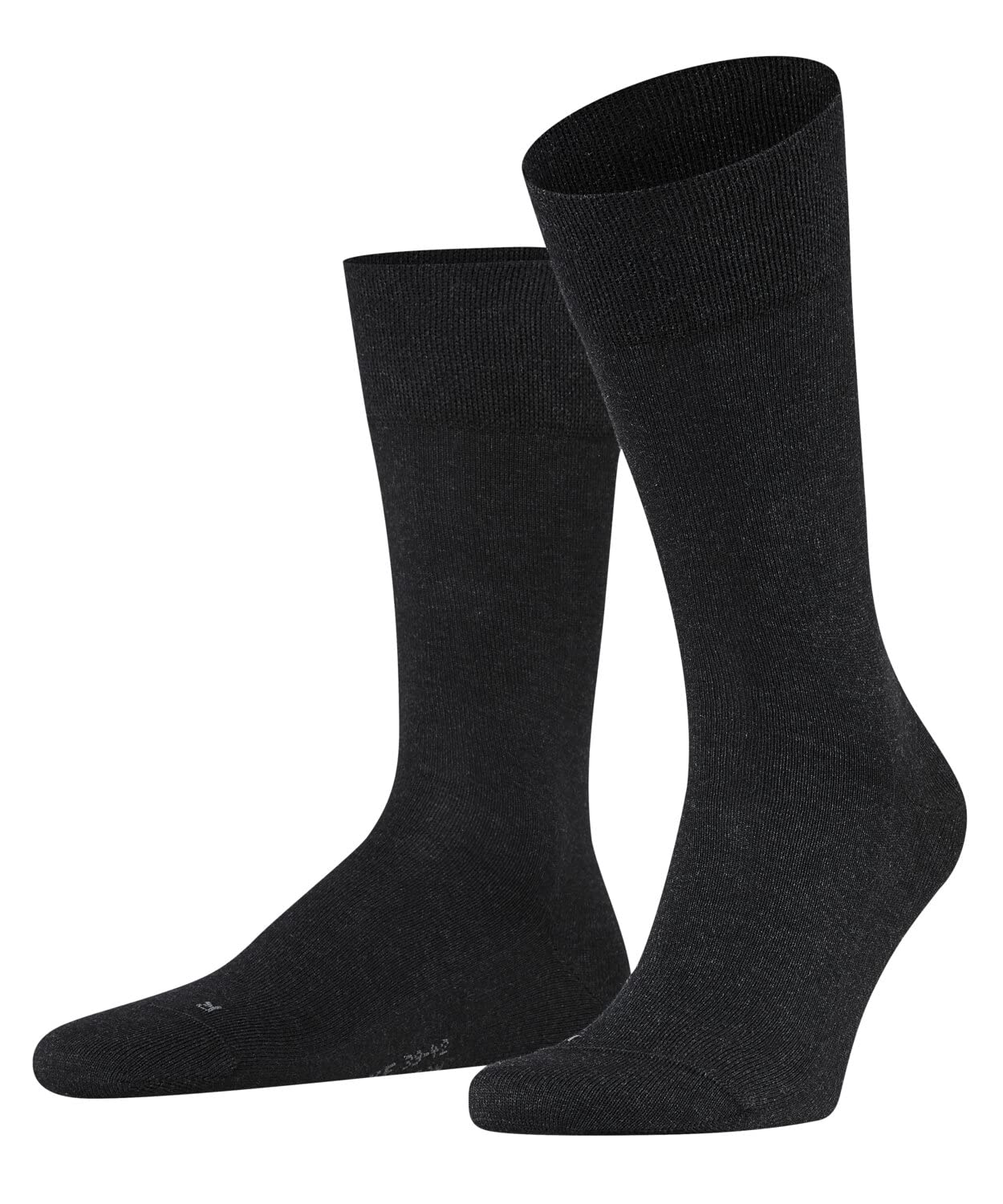 Falke Men's Grey Anthracite Melange 3080 Sensitive London M So Cotton With Soft Tops 1 Pair Socks, 5.5-8