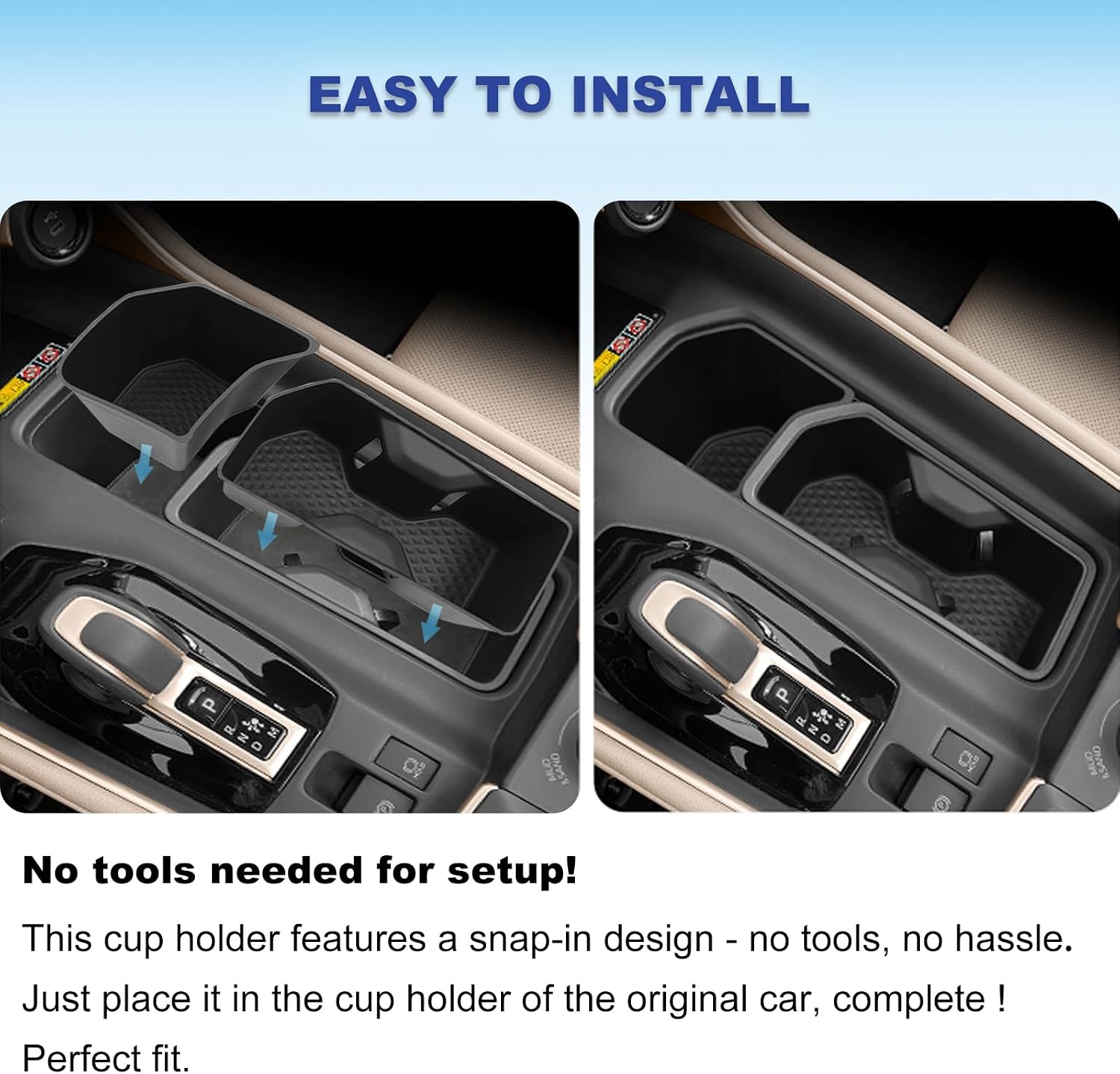 Cup Holder Inserts for Toyota Grand Highlander 2024 2025 2026 Accessories, Removable Non-Slip Center Console Cup Holder Protector Organizer for Toyota Grand Highlander Accessories