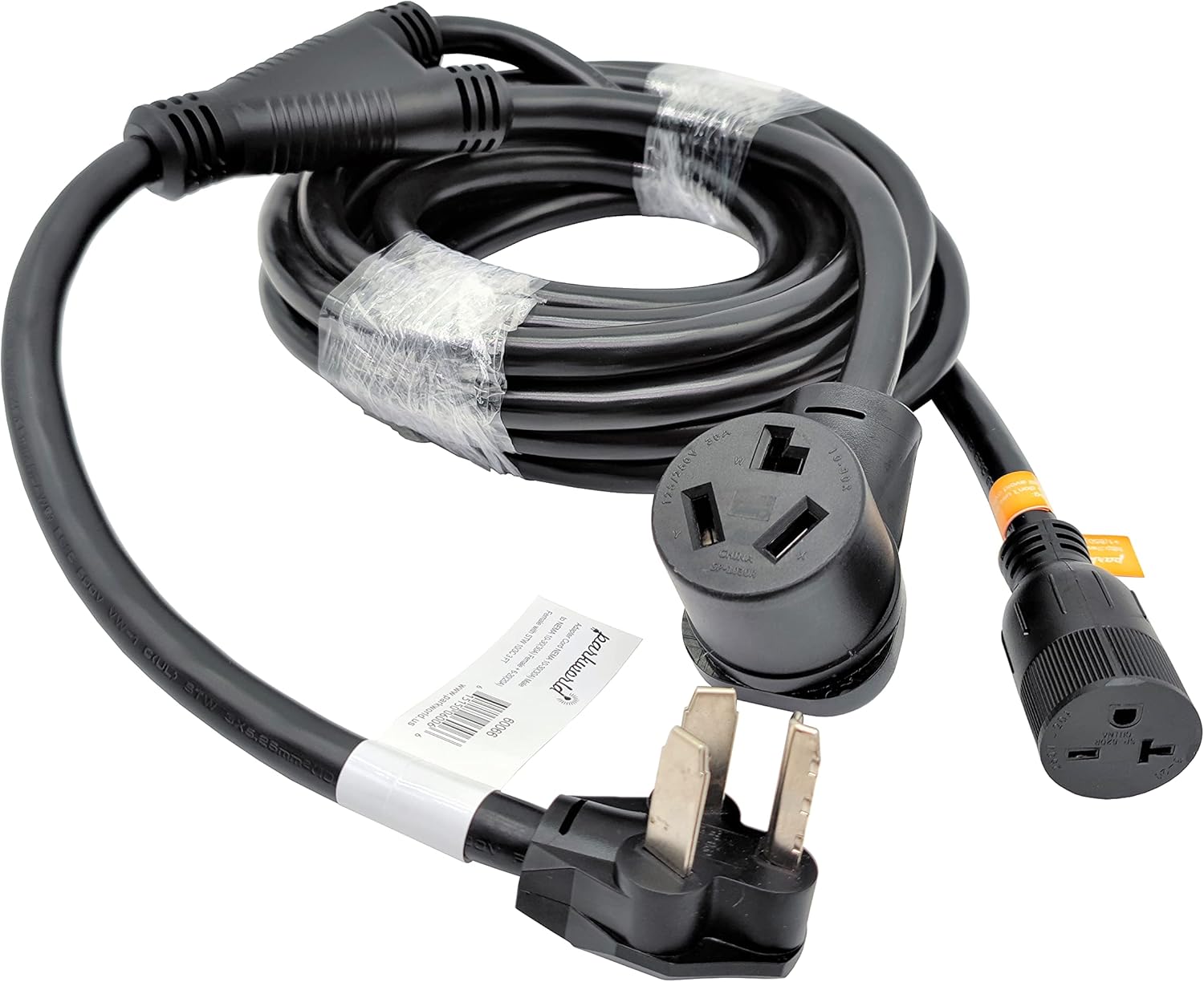 Parkworld 60066 Dryer Splitter, NEMA 10-30P Male Plug to 10-30R & 6-20R (T-Blade Also for 6-15) Female Receptacle (20 Feet)