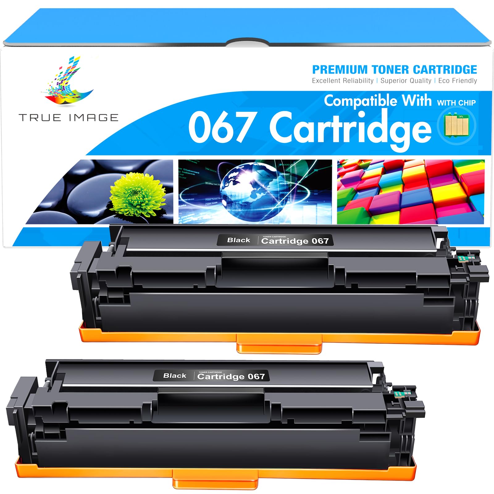 067 067H - Cartucho de tóner negro MF654CDW compatible con Canon 067 Black 067H Color ImageCLASS MF656CDW LBP632CDW MF653Cdw LBP633CDW MF651CW LBP631CW Tinta de alto rendimiento (paquete de 2)
