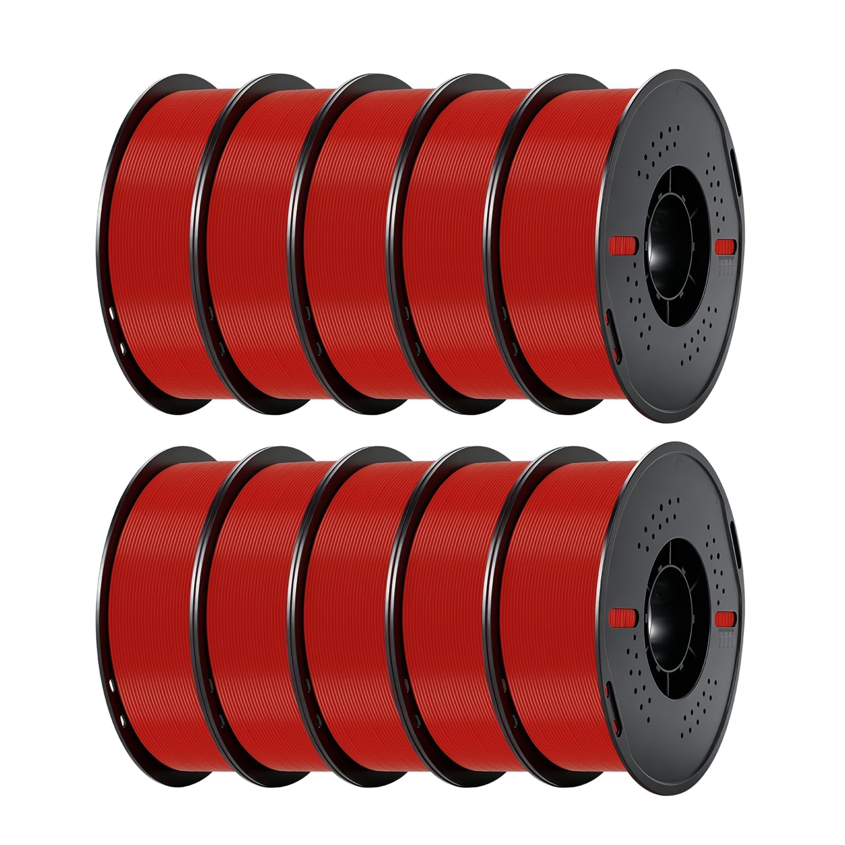 KINGROON PLA 3D Printer Filament 1.75mm, Maple Red, 10kg (10 x 1kg)