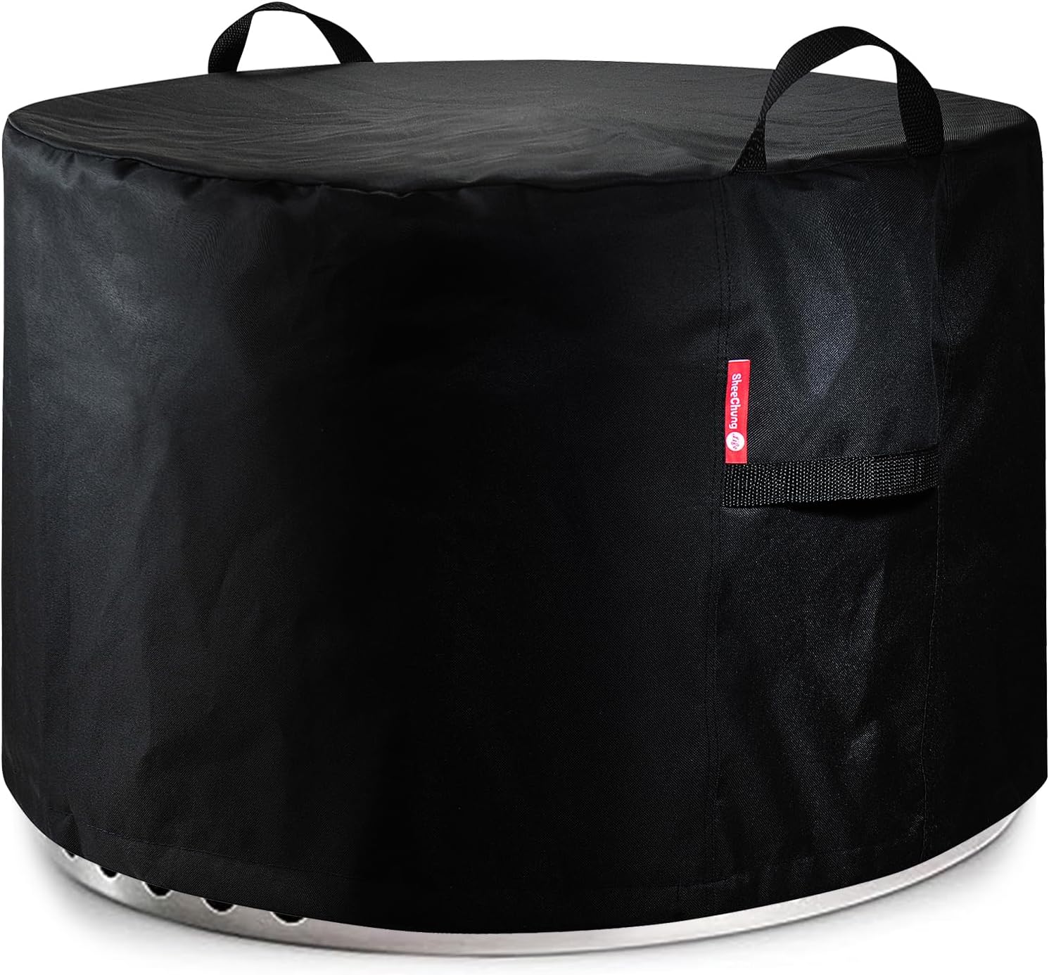 SheeChung Fire Pit Cover for Solo Stove Yukon 27",Outdoor Smokeless Round Firepit Covers,Waterproof 600D Tear Resistant,Air Vents,Weather Resistant-Fit for 24"-28" Gas/Table /Bowl Fire Pits,28"Dx18"H