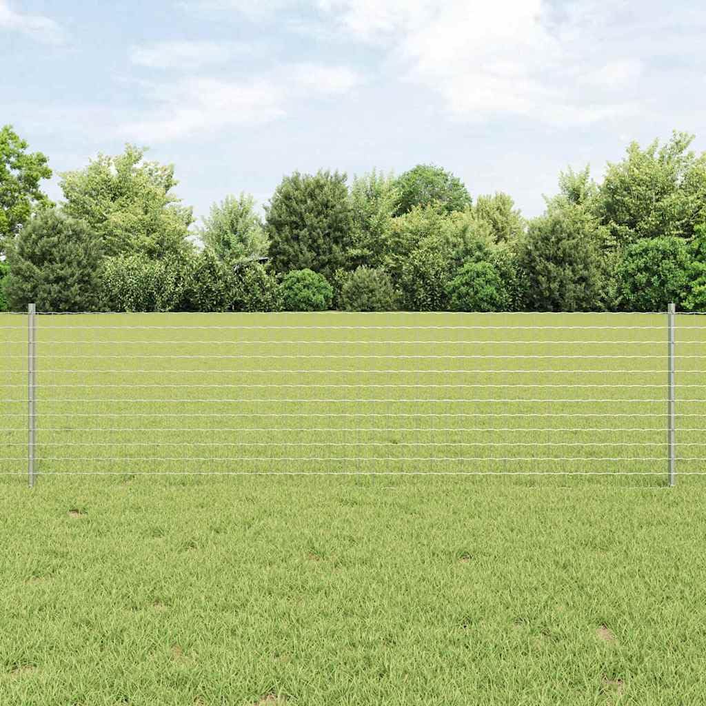 Postes de valla de hormigón (5 unidades, 100 cm, acero pulverizado, resistentes a la intemperie, para jardín, terraza, patio, mimbre, construcción de vallas y privacidad)