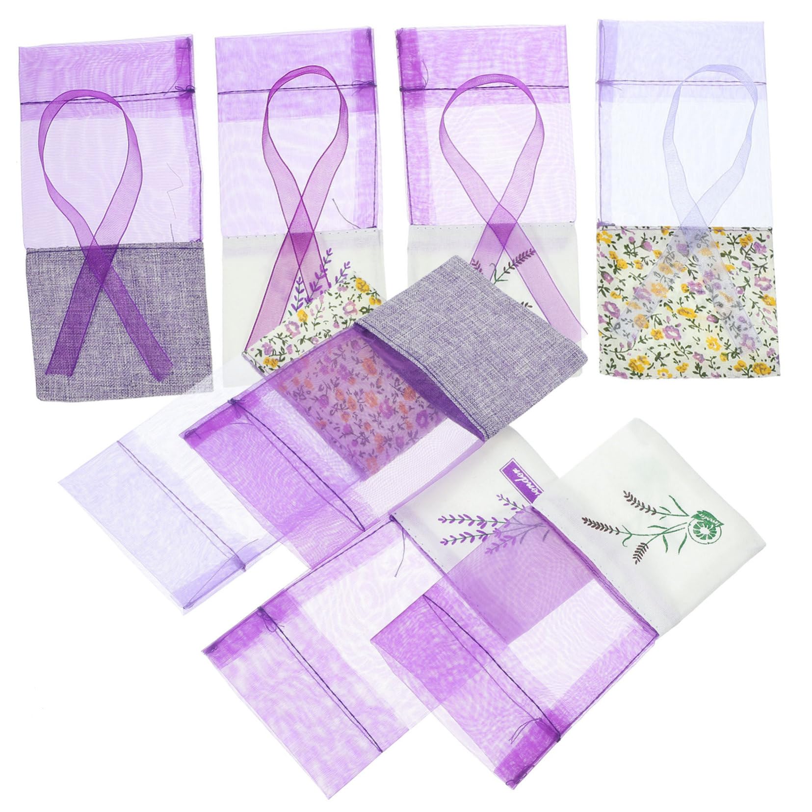 MAGICLULU 72piezas Bolsitas De Lavanda Aromáticas Diseño Floral Saco De Fragancia Para Relajación y Sueño Color Morado Oscuro Morado Oscuro y Púrpura