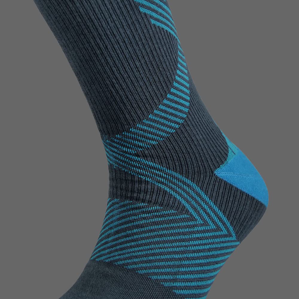 VER JARI Chaussette étanche imperméable | Mi-mollet | Intérieur Mérinos | Gris | Chaussette imperméable et waterproof
