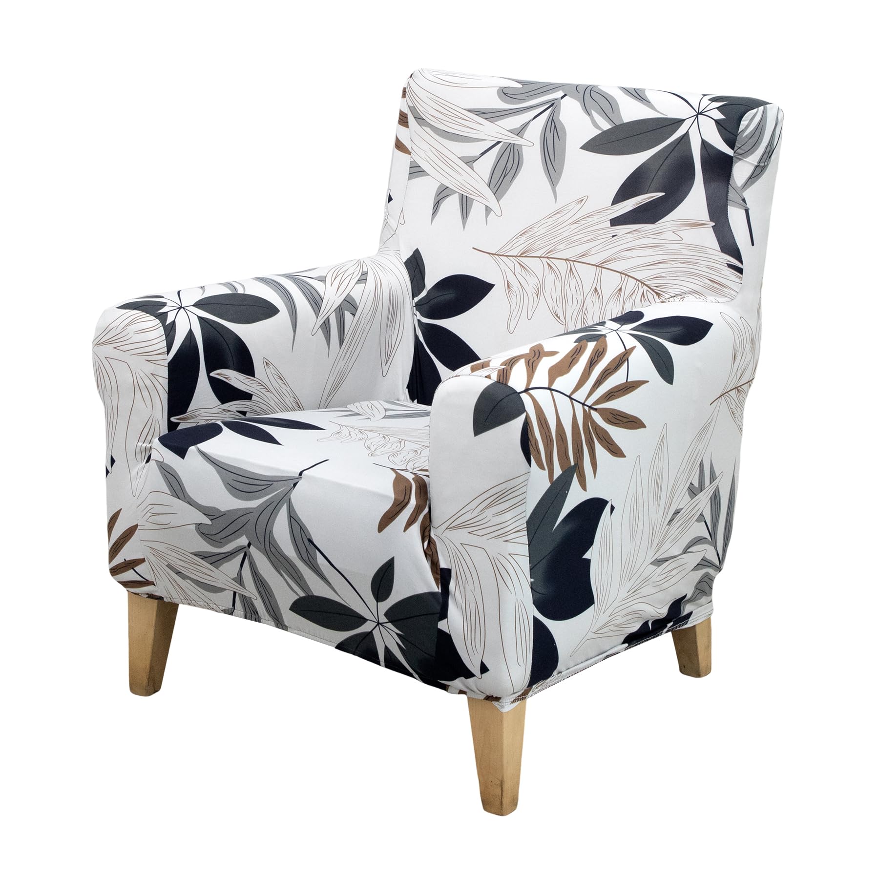 FUANGUI Banquet Armchair Slipcover Printed Chair Covers with Arms Stretch Club Chair Slipcover Soft Armchair Sofa Covers Anti-Slip Furniture Protector