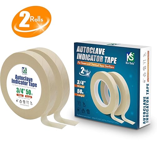 Miniatura 7 de Ks-Tek Cinta de esterilización autoclave (34" de ancho) 164.0 ft 2Roll