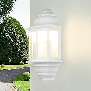 Licht-Erlebnisse Vägglampa utomhus vit rustik 2 x E27 IP44 fartygsbelysning Livorno utomhu vägg hus balkong dörr