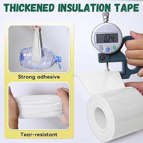 Miniatura 5 de Cinta de sellado de ventana, aislamiento de CA para ventana, sello de aire acondicionado alrededor del marco, 3 pulgadas x 65.5 pies, bloqueador