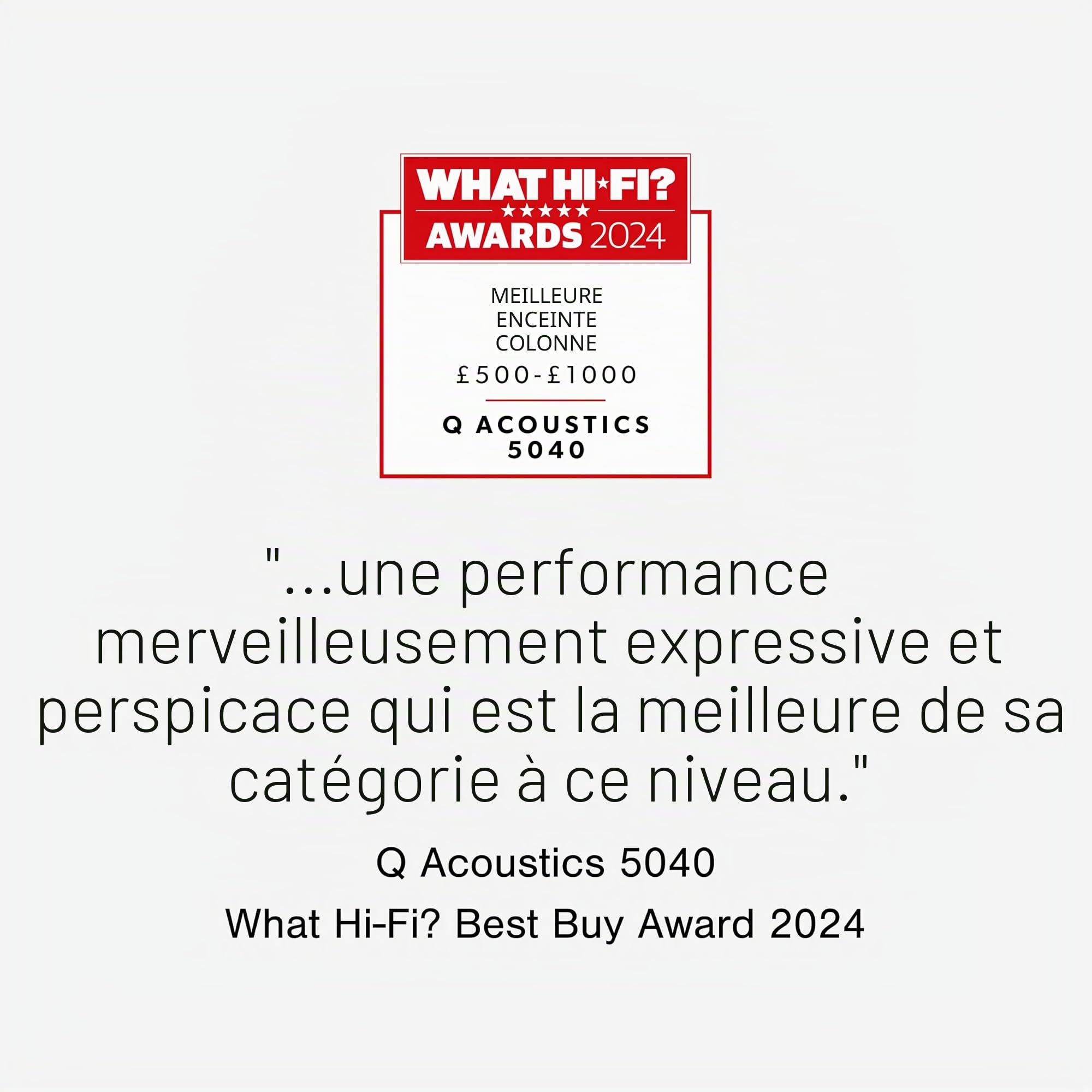 Q Acoustics 5040 Blanc Mat - Enceinte Colonne (la paire)
